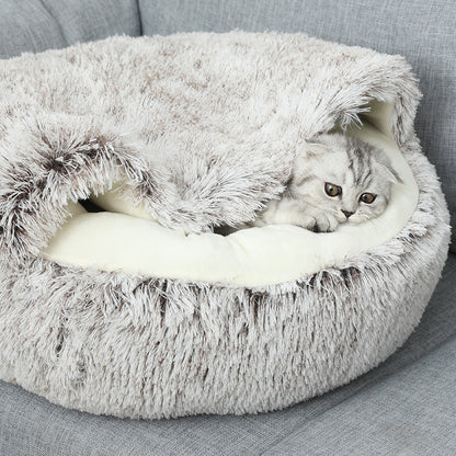 Winter warm shell cat litter pet cat bed deep sleep semi-enclosed kennel dog bed cat supplies wholesale