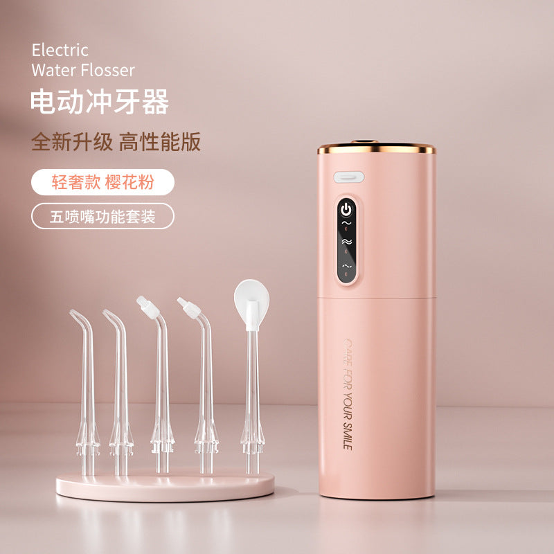 Amazon's new portable household electric tooth rinser USB rechargeable tooth cleaner three-stop waterproof silent water flosser