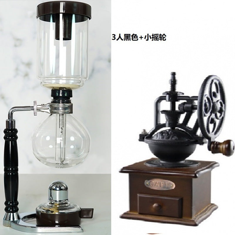 Siphon pot siphon coffee pot set glass household hand-brewed coffee set coffee machine one piece drop shipping