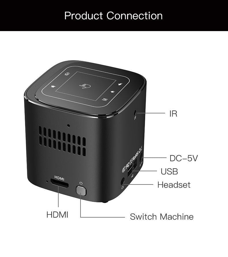 Homestay Hotel Home Convenient Cinema Projector Supports a drop-ship smart projector